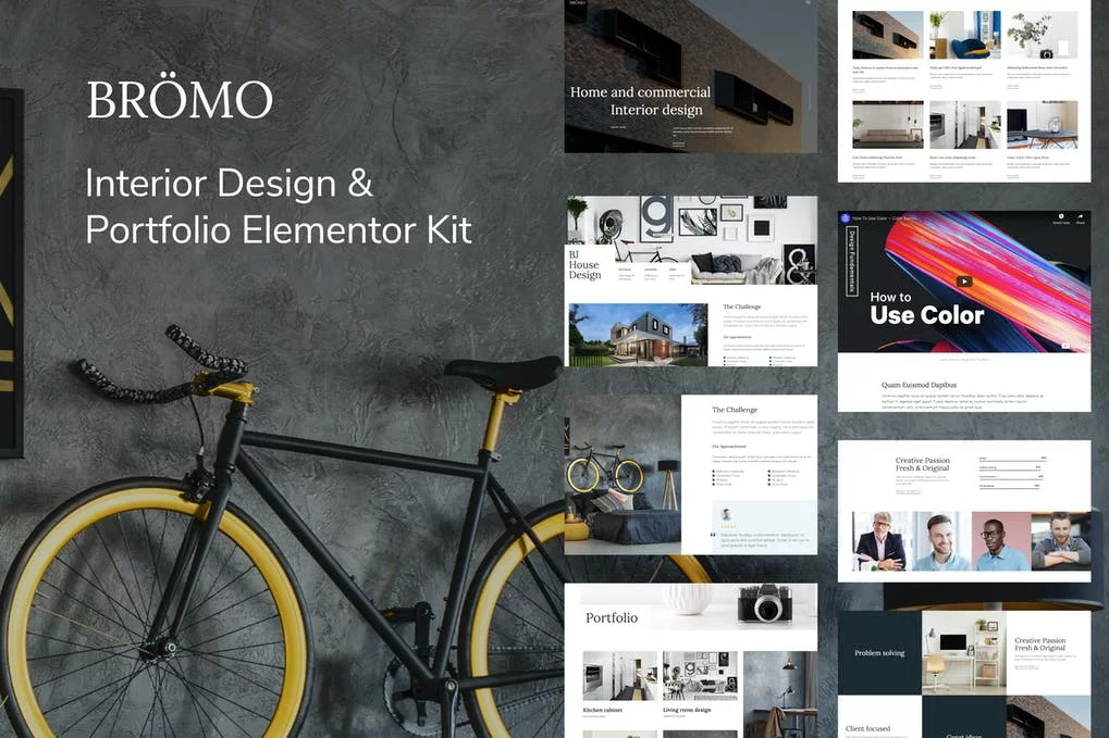 Bromo - Interior Design Portfolio Template Kit.webp