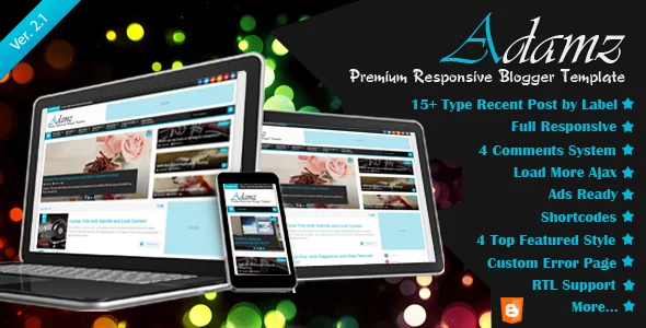 Download Adamz - Responsive Blogger Template.webp