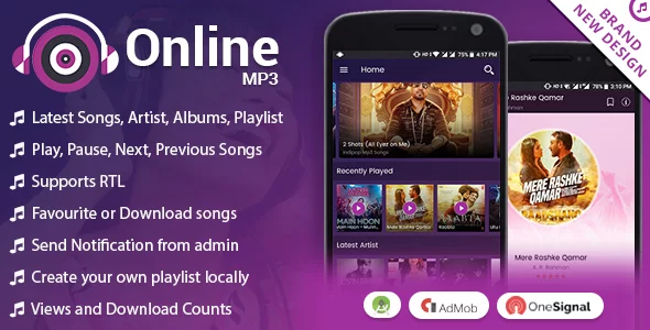 Download Android Online MP3 with Material Design laste version.webp