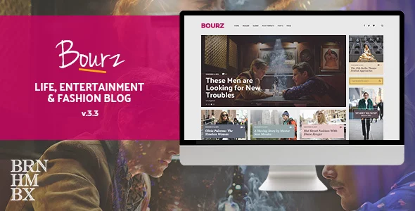 download Bourz - Life, Entertainment & Fashion Blog Theme.webp