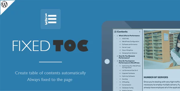 Download Fixed TOC - table of contents for WordPress plugin laster version.webp