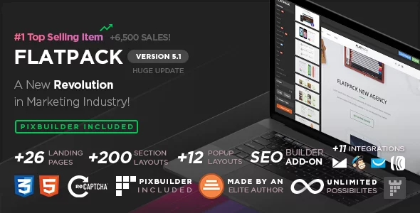 Download FLATPACK – Landing Pages Pack With Page Builder.webp