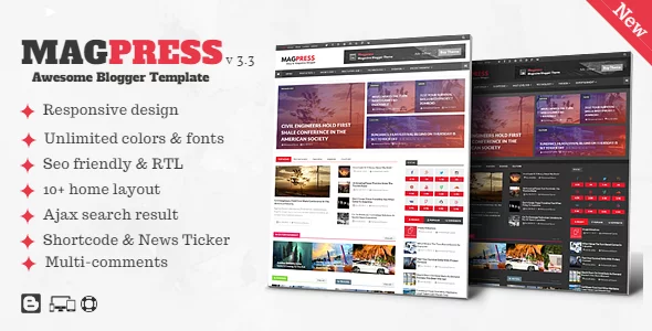 Download Magpress - Magazine Responsive Blogger Template.webp