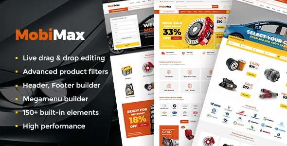 Download Mobimax - Auto Parts WordPress Theme + WooCommerce Shop latest version.webp