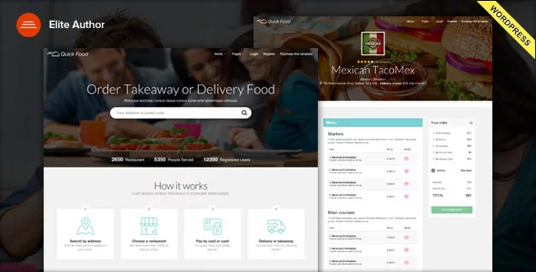 Download QuickFood - Delivery or Takeaway Food WordPress Theme latest version.webp