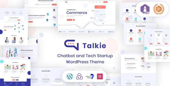 Download Talkie - Chatbot and Tech Startup WordPress Theme latest version.webp