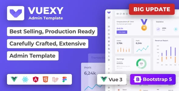 Download Vuexy - Vuejs, React, Angular, HTML & Laravel Admin Dashboard + Themeforest 23328599.webp