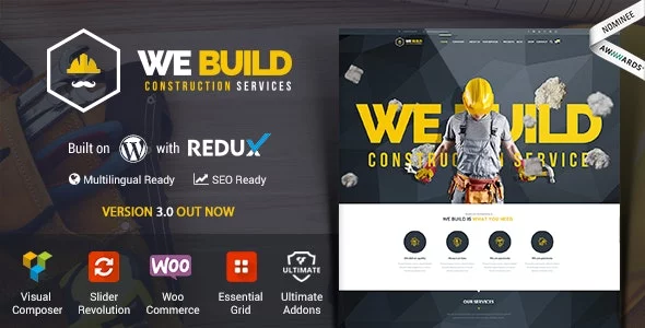 Download We Build - Construction WordPress Theme latest version.webp