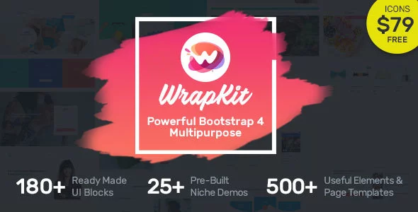 download WrapKit - Bootstrap 4 Multipurpose Template.webp